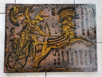 Egypt Karlsruh Majolica Tegel tegeltableau paard strijdwagen beschikbaar voor biedingen