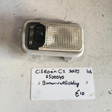 Citroen C1   2007 Wagennr 2500035  Binnenverlichting beschikbaar voor biedingen