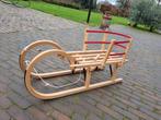 Houten slee met rugleuning - demontabel, Kinderen en Baby's, Speelgoed | Buiten | Sleeën, Ophalen, Zo goed als nieuw