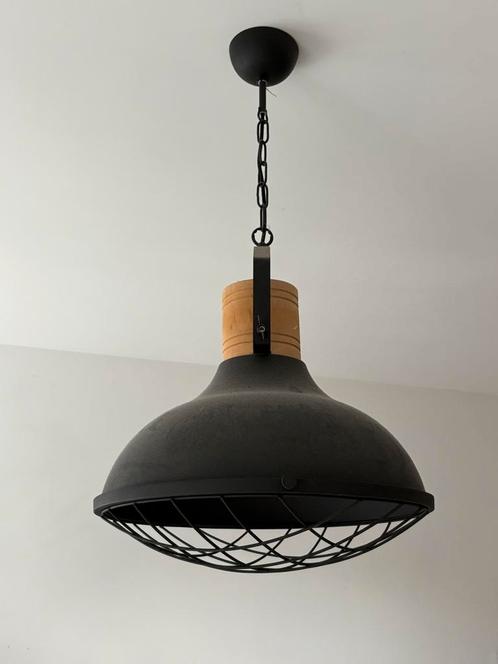 Industriële Hanglamp Eigentyds Staal, Huis en Inrichting, Lampen | Hanglampen, Zo goed als nieuw, Minder dan 50 cm, Metaal, Ophalen of Verzenden