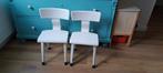 Oude Schilte Schoolstoeltjes - Wit Vintage, Ophalen of Verzenden, Gebruikt, Wit, Twee