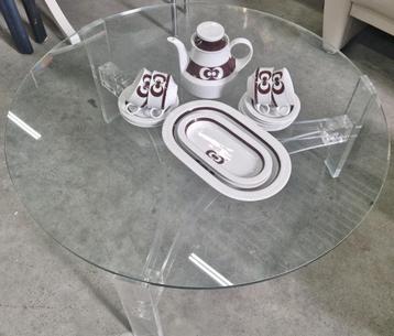 Mid-century modern coffee table Lucite-glass Ch.Hollis Jones beschikbaar voor biedingen