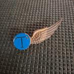 MLD Wing Telegrafist Zilverkleurig - Blauw emaille, Ophalen of Verzenden, Marine, Nederland, Embleem of Badge