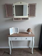 Sidetable en luiken spiegel, Ophalen, Zo goed als nieuw, 25 tot 50 cm, Rechthoekig