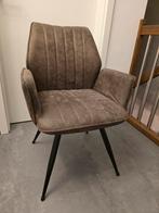 Mooie Eetkamerstoel met Armleuningen, Ophalen, Zwart, Metaal, Eén