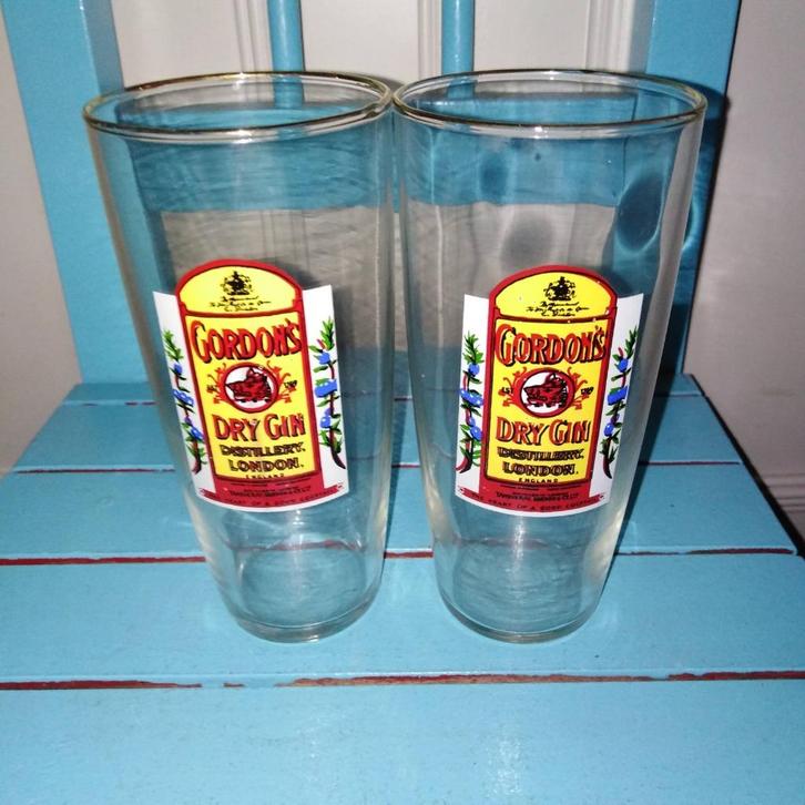 Gordon's Dry Gin mix glazen 3 stuks, Verzamelen, Glas en Borrelglaasjes, Gebruikt, Overige typen, Ophalen