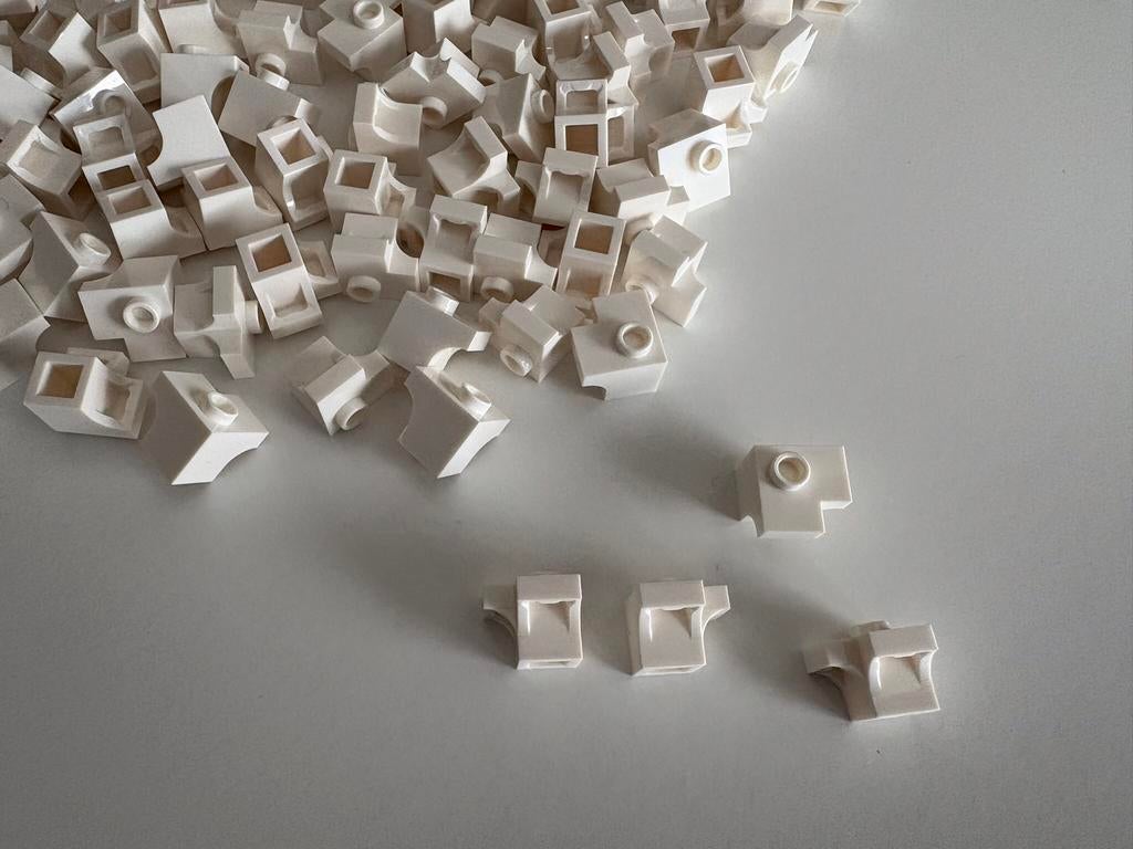 Lego steen wit 1x1 met boog / hoekje - 100 stuks - Nieuw, Ophalen of Verzenden, Nieuw, Losse stenen, Lego
