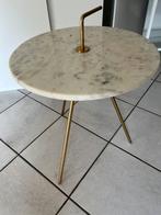 Bijzettafel met marmeren blad, Ophalen, Overige materialen, Minder dan 55 cm, Rond