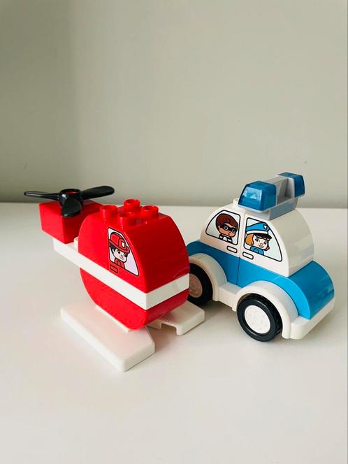 Duplo | Politieauto en brandweerhelicopter 10957 - SET 1, Kinderen en Baby's, Speelgoed | Duplo en Lego, Zo goed als nieuw, Duplo