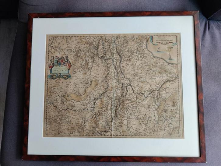 Antieke gravure 'Geldria Ducatus et Zutfania Comitatus', Antiek en Kunst, Kunst | Etsen en Gravures, Ophalen