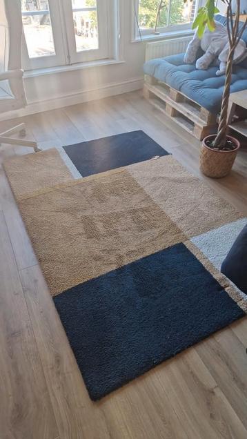 IKEA vloerkleed beige & blauw 200x140