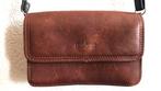 Gianni conti leder bruine schoudertasje B 20 cm, Ophalen of Verzenden, Gebruikt, Bruin