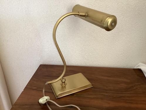 Piano/Bureau Lamp. Messing met Verstelbare Kogelgwrichten, Huis en Inrichting, Lampen | Tafellampen, Zo goed als nieuw, Minder dan 50 cm