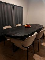 Te koop: Eleonora eettafel mangohout zwart 240, Huis en Inrichting, Tafels | Eettafels, Ophalen, Gebruikt, 200 cm of meer, 50 tot 100 cm