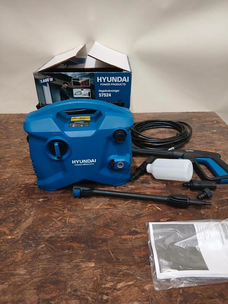 Hyundai Hogedrukreiniger - Nieuwstaat!, Tuin en Terras, Hogedrukreinigers, Zo goed als nieuw, Elektrisch, Met regelbare waterdruk