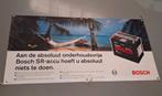Bosch accu reclame / banner van kunststof, Ophalen of Verzenden, Reclamebord
