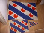 3 Verschillende oude Friese vlaggen, Gebruikt, Verzenden
