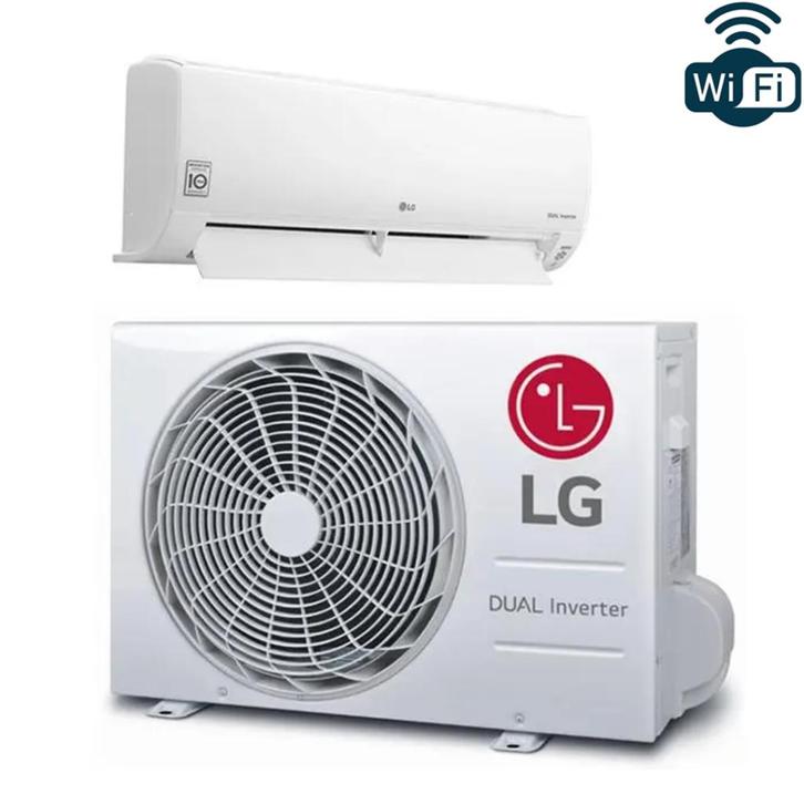 Airco LG DC09RK 2,5kW Deluxe WiFi Smart Inv SET, Witgoed en Apparatuur, Airco's, Nieuw, Wandairco, 60 tot 100 m³, 3 snelheden of meer