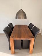 4 eetkamerstoelen Goossens met eettafel, Ophalen, Gebruikt, Bruin, Vier