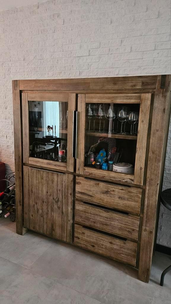 Mooie houten meubelset, Huis en Inrichting, Kasten | Buffetkasten, Zo goed als nieuw, Met lade(s), Met deur(en), Met plank(en)