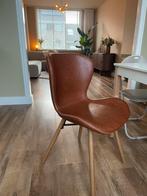 2 cognac leren stoelen, Ophalen, Zo goed als nieuw, Bruin