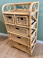 Riet/bamboo ladekastje, Ophalen, Minder dan 50 cm, Zo goed als nieuw, 3 of 4 laden