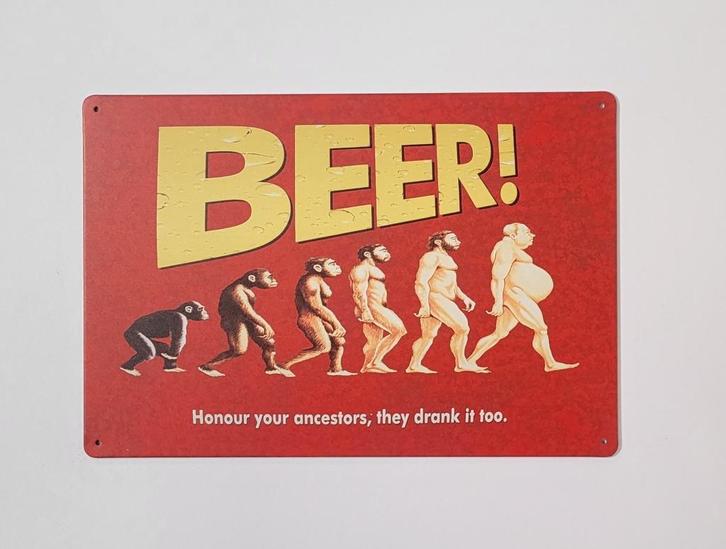 Beer revolution horizontaal bier reclamebord van metaal deco, Huis en Inrichting, Woonaccessoires | Wanddecoraties, Nieuw, Ophalen of Verzenden