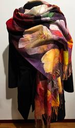 Warme sjaal met bloemenprint - 180x90 cm, Ophalen of Verzenden, Nieuw, Sjaal