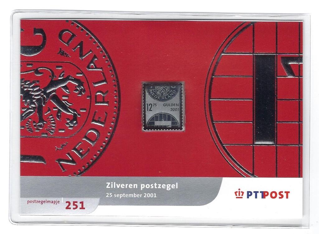 Postzegelmapje 251 NVPH 2009 Zilveren postzegel 12,75 Gld, Ophalen of Verzenden, Na 1940, Postfris