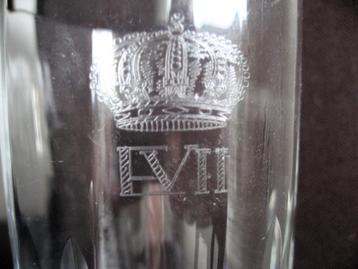 Koninklijk Engels limonadeglas Edward met kroon ca. 1900 beschikbaar voor biedingen
