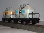 2 x Marklin 2 assige silowagon 4661/4761 Dyckerhoff (#913), Hobby en Vrije tijd, Modeltreinen | H0, Wisselstroom, Ophalen of Verzenden