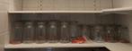 Vintage weckpotten 1 en 1 1/2 ltr., Ophalen, Zo goed als nieuw, Glas, Pot, Bus of Blik