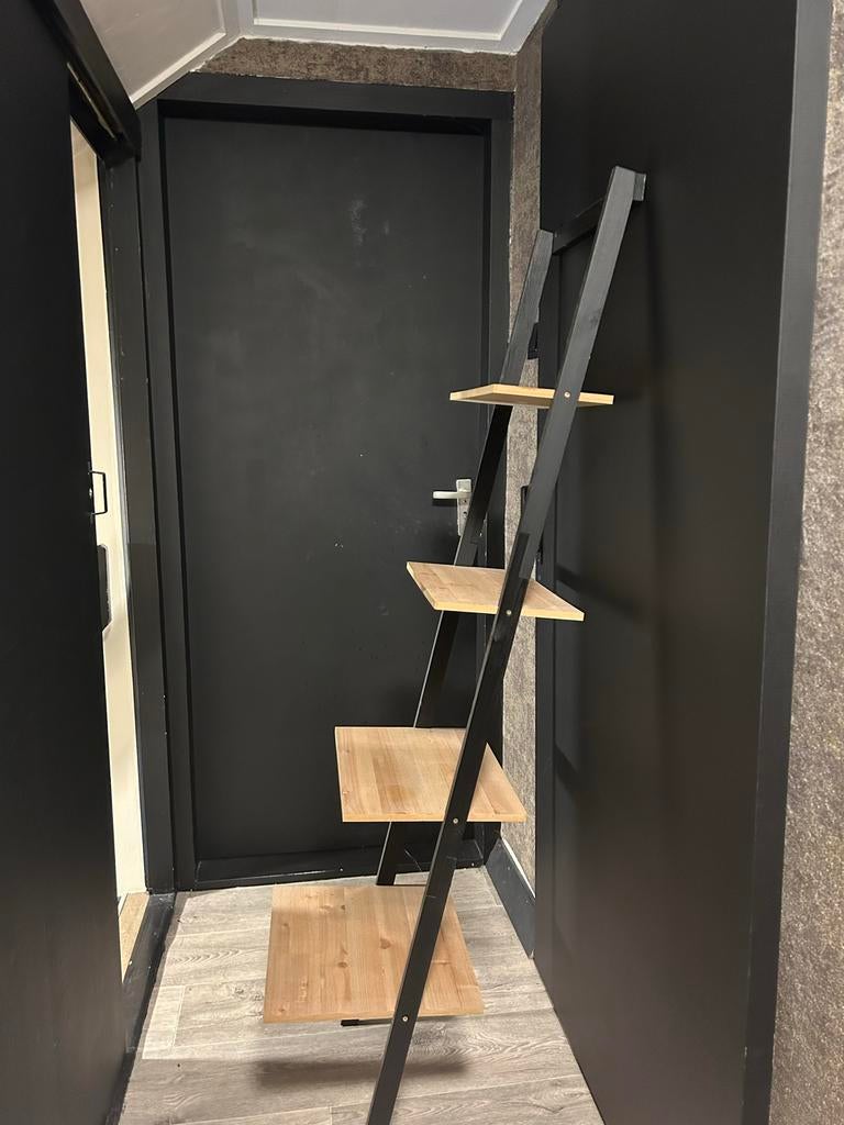 Houten ladderrek met 4 planken, Ophalen, Zo goed als nieuw