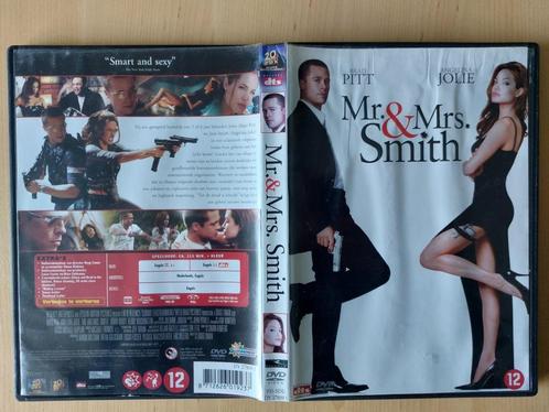 DVD Mr. & Mrs. Smith (2005) Brad Pitt en Angelina Jolie, Cd's en Dvd's, Dvd's | Actie, Gebruikt, Actiekomedie, Vanaf 12 jaar, Ophalen