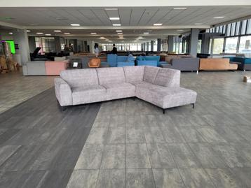 ✅️ GEREINIGD hoekbank microvezel grijs 280x220 | BEZORGEN beschikbaar voor biedingen