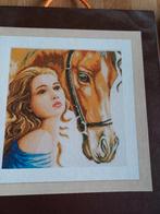 Lanarte borduurpakket vrouw met paard, Ophalen of Verzenden, Nieuw, Handborduren, Borduurpakket