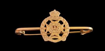 Riflebrigade pin 9kt ww1