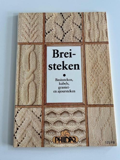 Brei steken, basissteken, kabels, graniet- en ajoursteken, Hobby en Vrije tijd, Breien en Haken, Zo goed als nieuw, Breien, Patroon of Boek