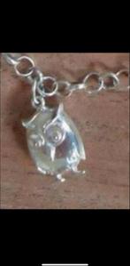 Zilveren bedel kettinghanger uiltje bedelarmband ketting, Ophalen of Verzenden, Zilver