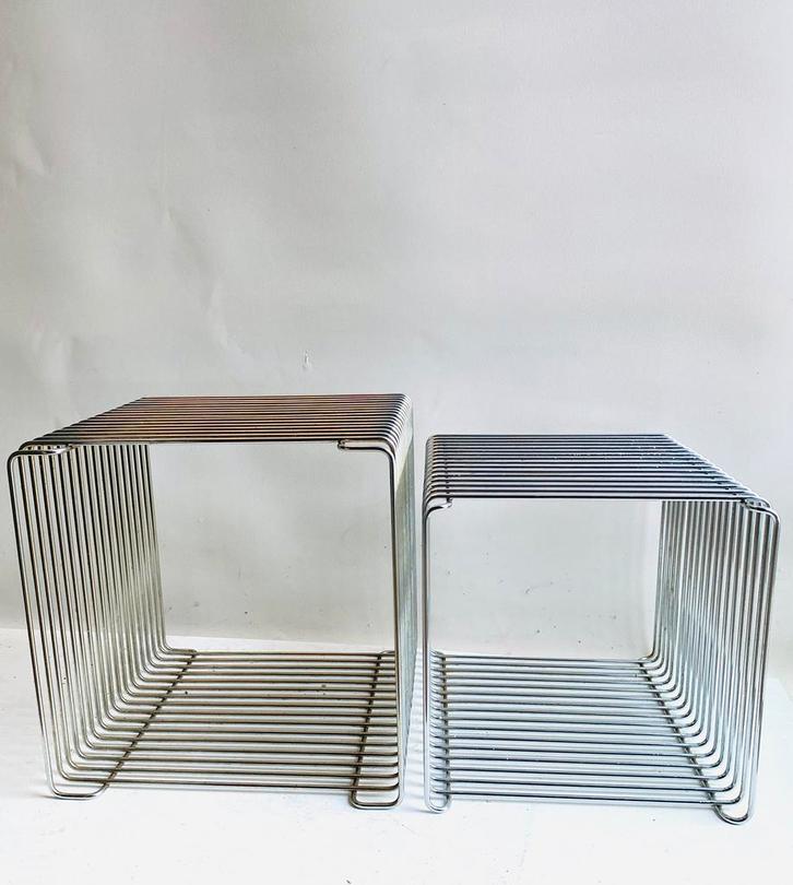 Verner Panton wire cube bijzettafel 40 x 40, Verzamelen, Retro, Huis en Inrichting, Ophalen of Verzenden