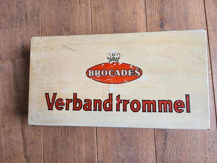 Grote Vintage Verbandtrommel Brocades, Antiek en Kunst, Curiosa en Brocante, Ophalen of Verzenden