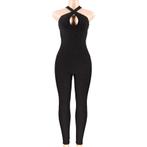 Zwarte dames jumpsuit catsuit bodysuit maat S M L, Verzenden, Nieuw, Maat 38/40 (M), Zwart