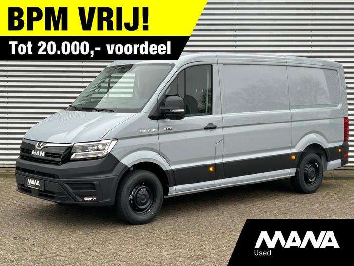 MAN TGE 35 2.0 L3H2 3.180 180PK Automaat 4x4 LED Camera Sens, Auto's, Bestelauto's, Bedrijf, Te koop, 4x4, ABS, Achteruitrijcamera