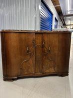 Antiek eiken Art Nouveau dressoir / kast met marmeren blad., Antiek en Kunst, Antiek | Meubels | Kasten, Ophalen of Verzenden