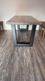Stoere Eettafel met Houten Blad en IJzeren U-Poten – 190x90, Huis en Inrichting, Complete inboedels, Ophalen