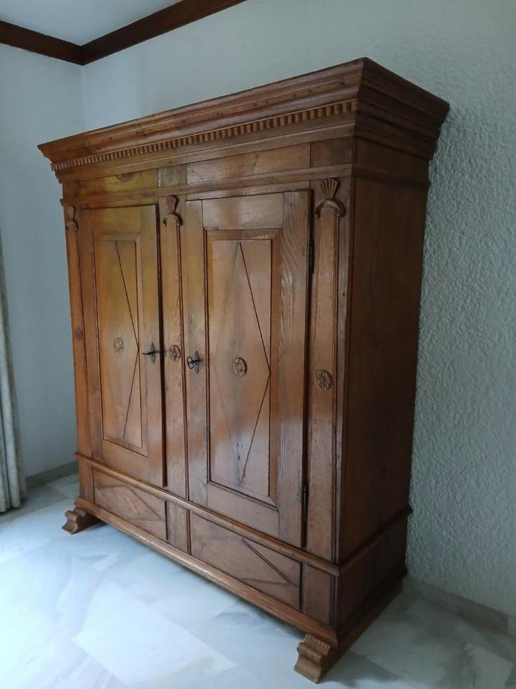 Antieke eiken kast met 2 deuren, Antiek en Kunst, Antiek | Meubels | Kasten, Ophalen