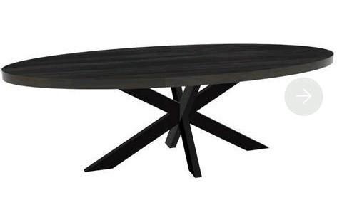 Eettafel Ovaal 240 cm (mangohout), Huis en Inrichting, Tafels | Eettafels, Zo goed als nieuw, 100 tot 150 cm, 200 cm of meer, Vijf personen of meer