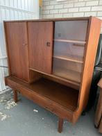 Vintage buffetkast met schuifdeurtjes en lades., Huis en Inrichting, Kasten | Buffetkasten, Ophalen, Zo goed als nieuw, 25 tot 50 cm