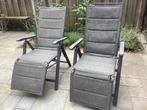 2 tuin- ligstoelen, Ophalen, Gebruikt, Aluminium, Verstelbaar