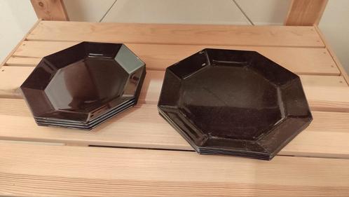 8 stuks borden servies Arcoroc Octime met rechte rand, Huis en Inrichting, Keuken | Servies, Gebruikt, Bord(en), Overige stijlen